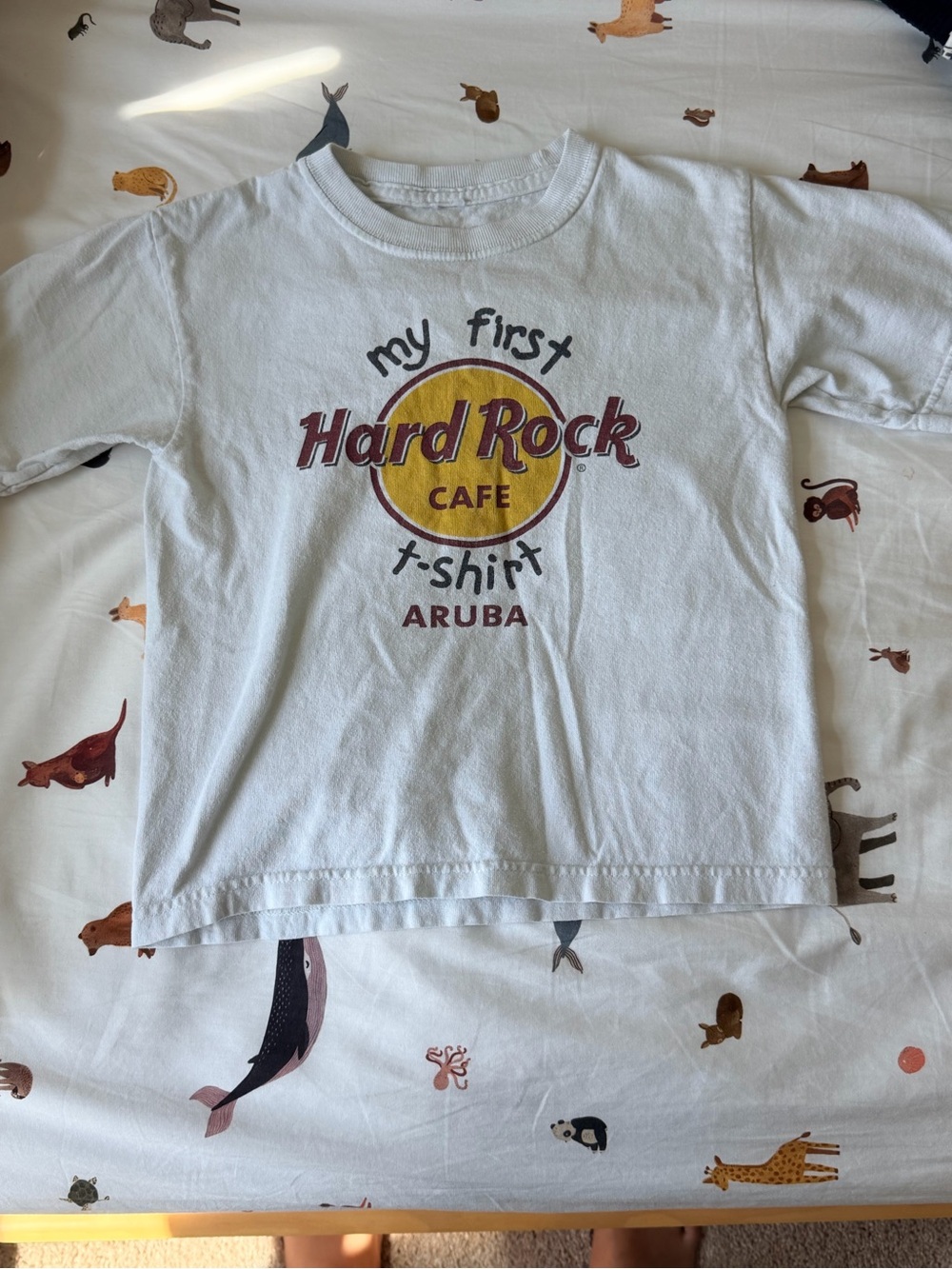 Hard Rock Cafe Aruba Kids White Graphic T-Shirt